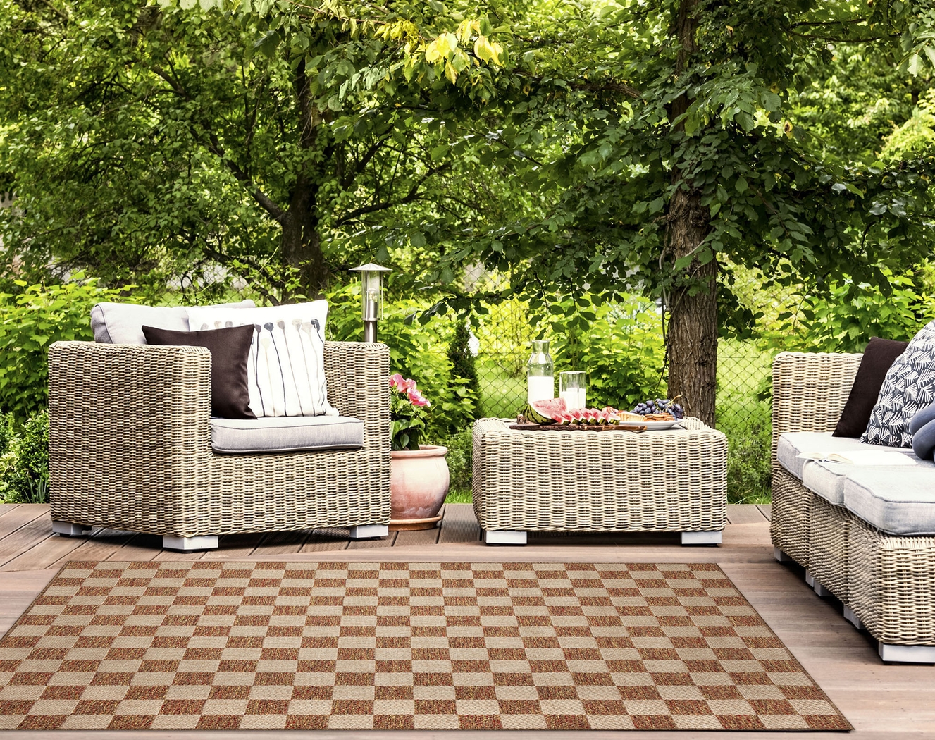 Salow Rust 7'10 x 9'10 Indoor/Outdoor Rug - Thumbnail - Image 2