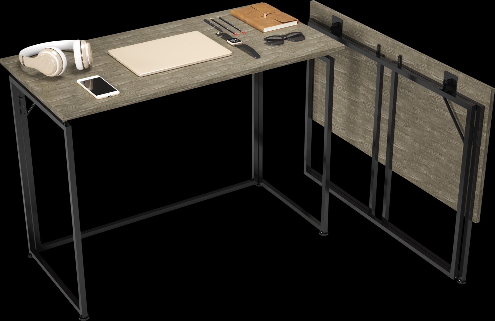 Salrea Gray Desk - Thumbnail - Image 3
