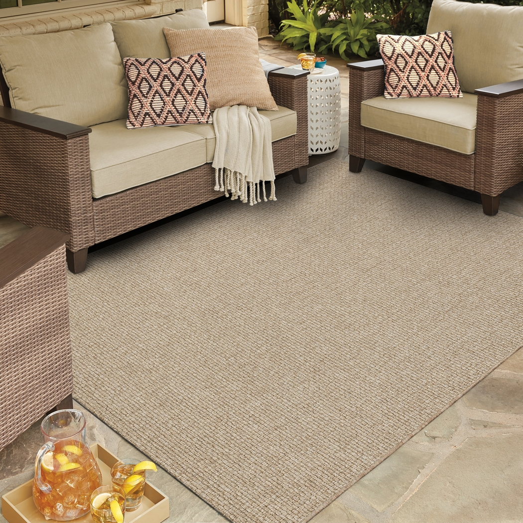 Salt Life Buxlam Bay Beige 6'6 x 9' Indoor/Outdoor Rug - Thumbnail - Image 2
