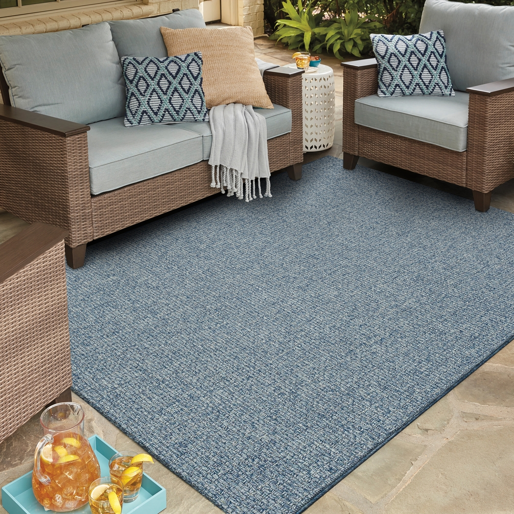 Salt Life Buxlam Bay Blue 7'10 x 10' Indoor/Outdoor Rug - Thumbnail - Image 4