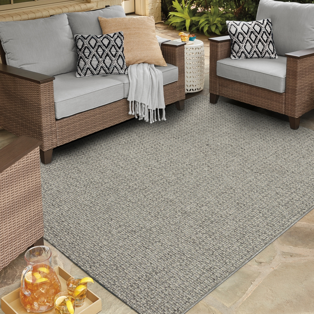 Salt Life Buxlam Bay Gray 7'10 x 10' Indoor/Outdoor Rug - Thumbnail - Image 2