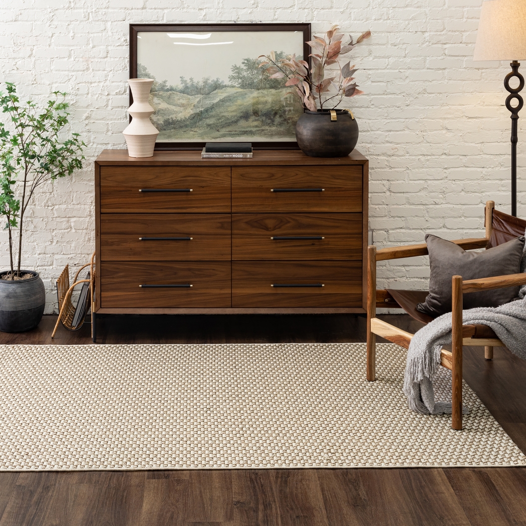 Salt Life Buxlam Bay Natural 6'6 x 9' Indoor/Outdoor Rug - Thumbnail - Image 2