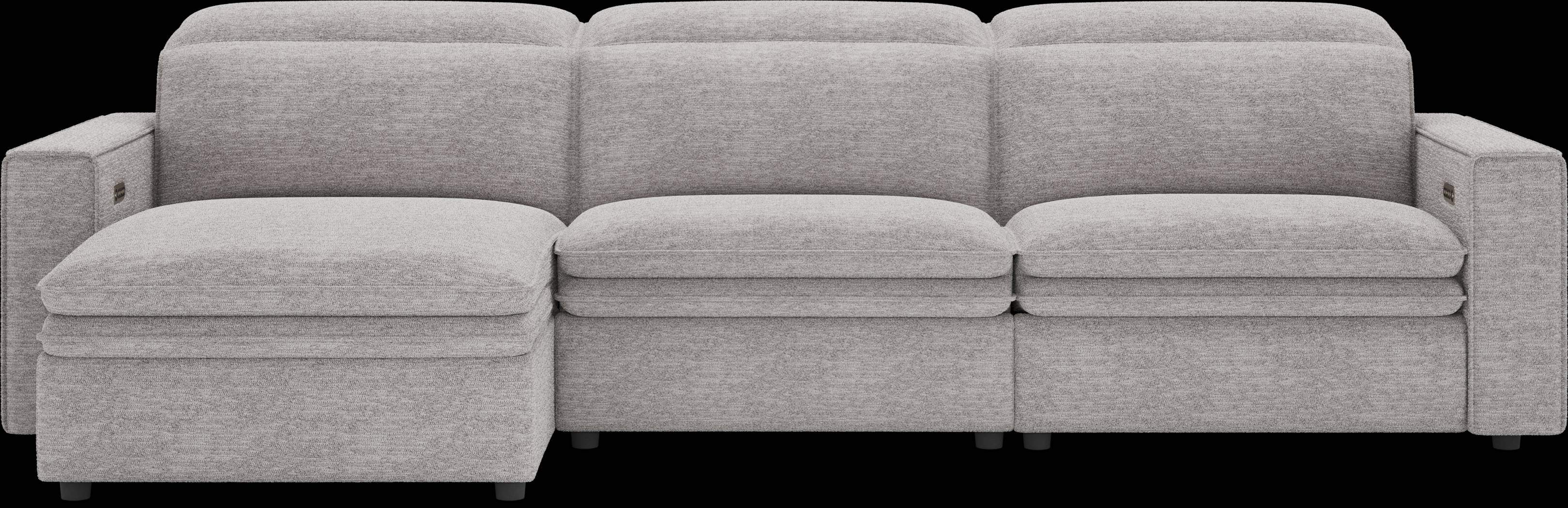 Salvator Street Gray 3 Pc Dual Power Reclining Sectional - Thumbnail - Image 3