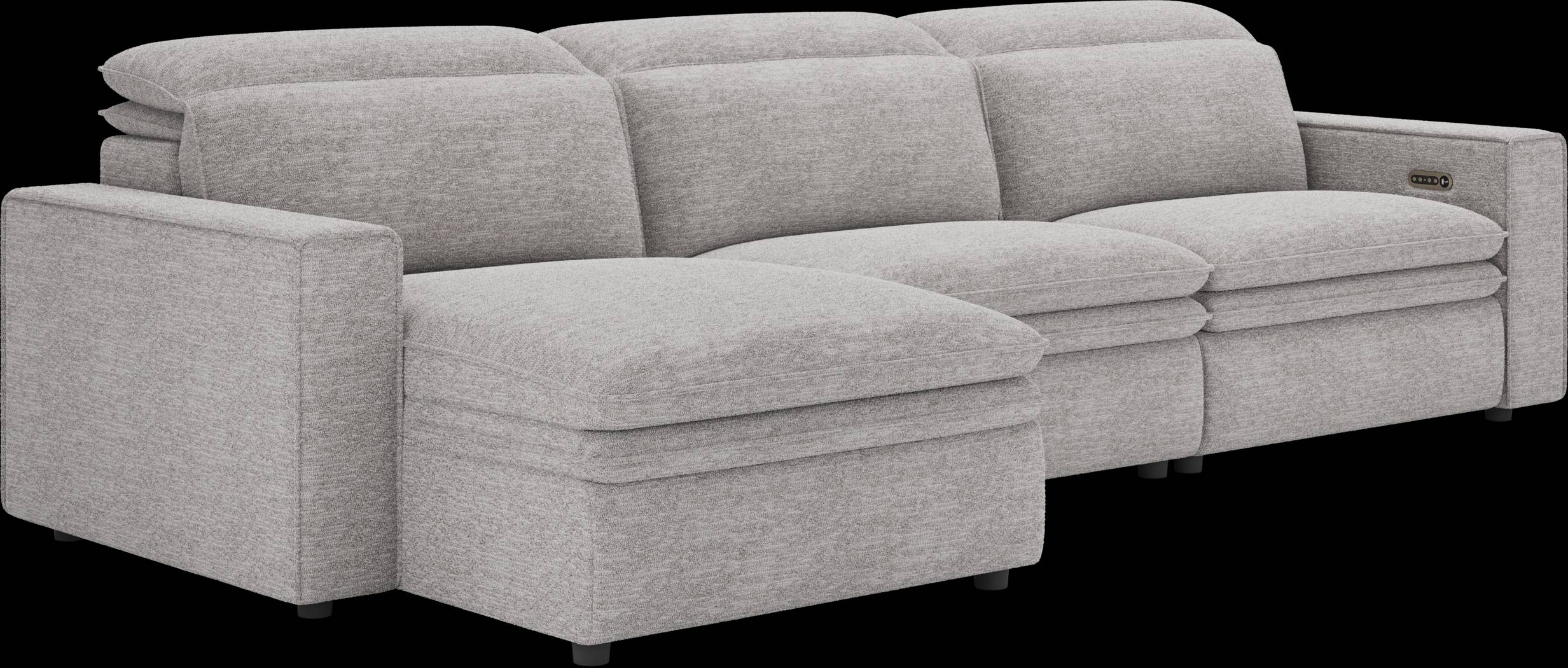 Salvator Street Gray 3 Pc Dual Power Reclining Sectional - Thumbnail - Image 4