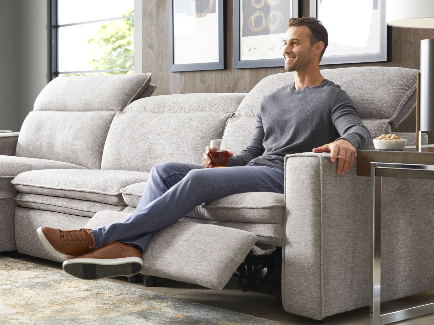 Salvator Street Gray 7 Pc Dual Power Reclining Sectional Living Room - Thumbnail - Image 8