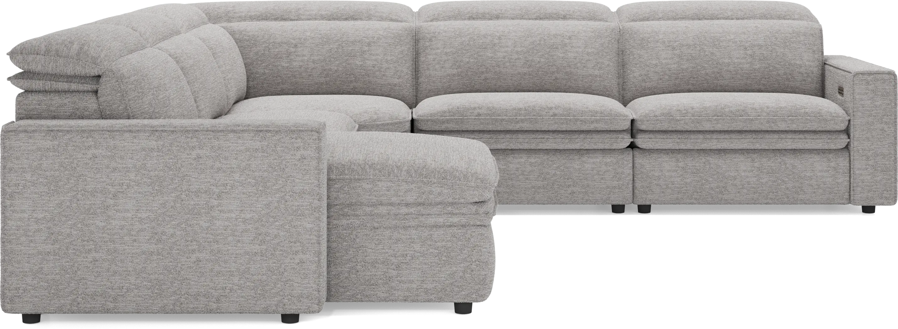 Salvator Street Gray 5 Pc Dual Power Reclining Sectional - Thumbnail - Image 2