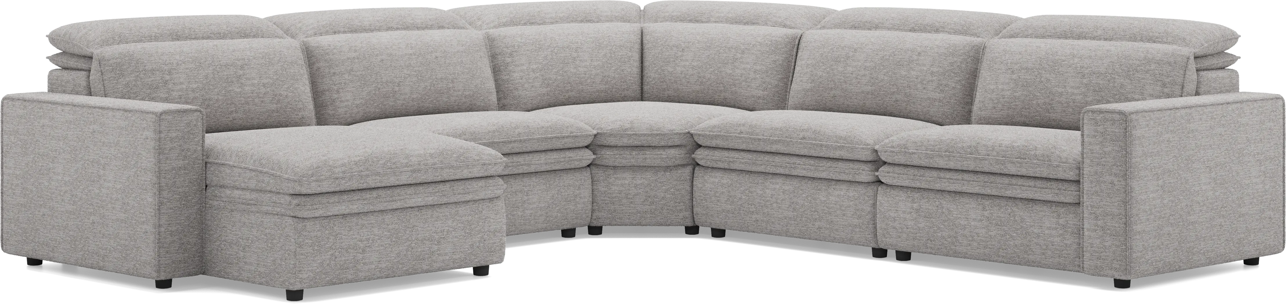 Salvator Street Gray 5 Pc Dual Power Reclining Sectional - Thumbnail - Image 3
