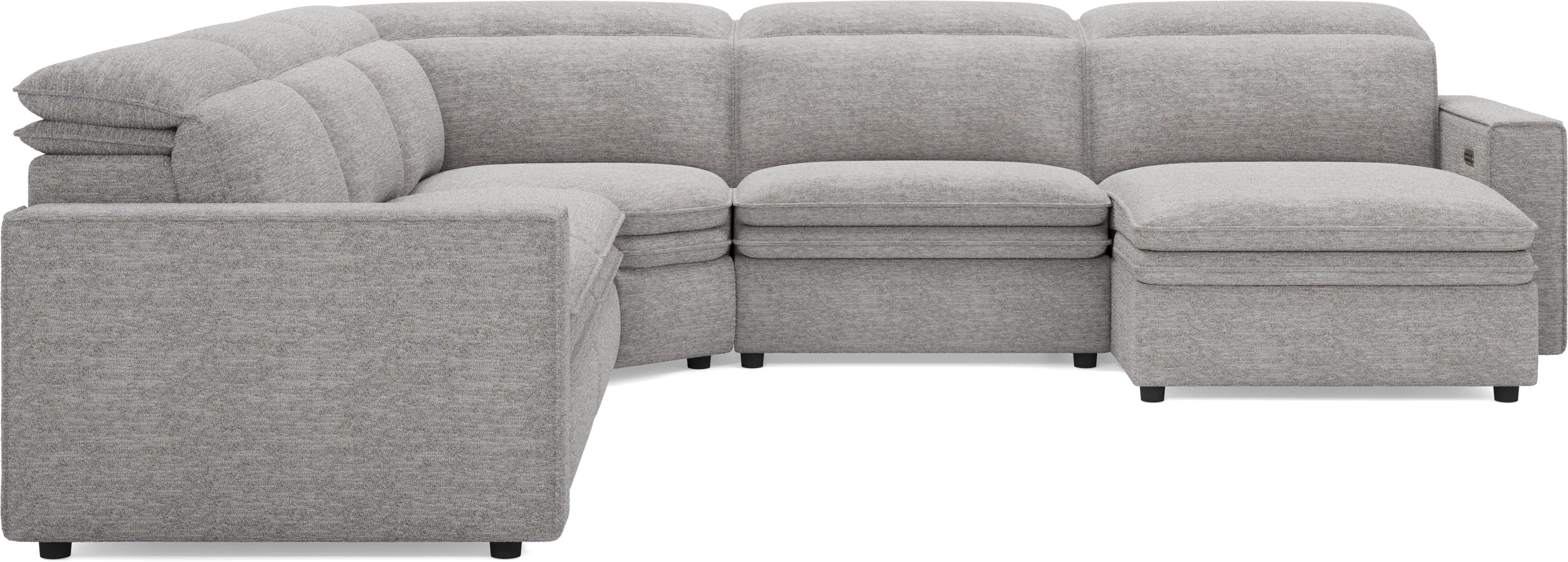 Salvator Street Gray 5 Pc Dual Power Reclining Sectional - Thumbnail - Image 2