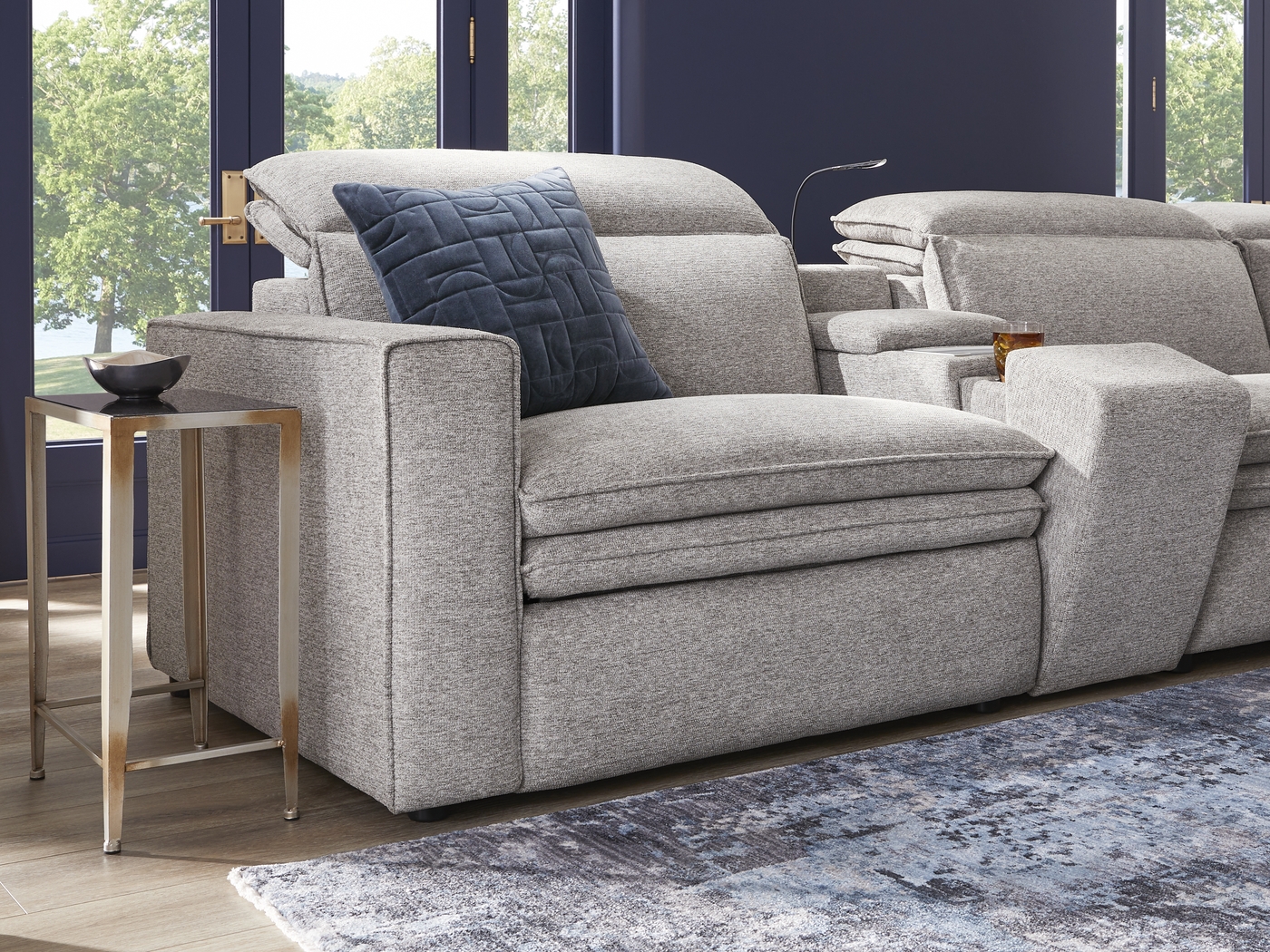 Salvator Street Gray 6 Pc Dual Power Reclining Sectional Living Room - Thumbnail - Image 2