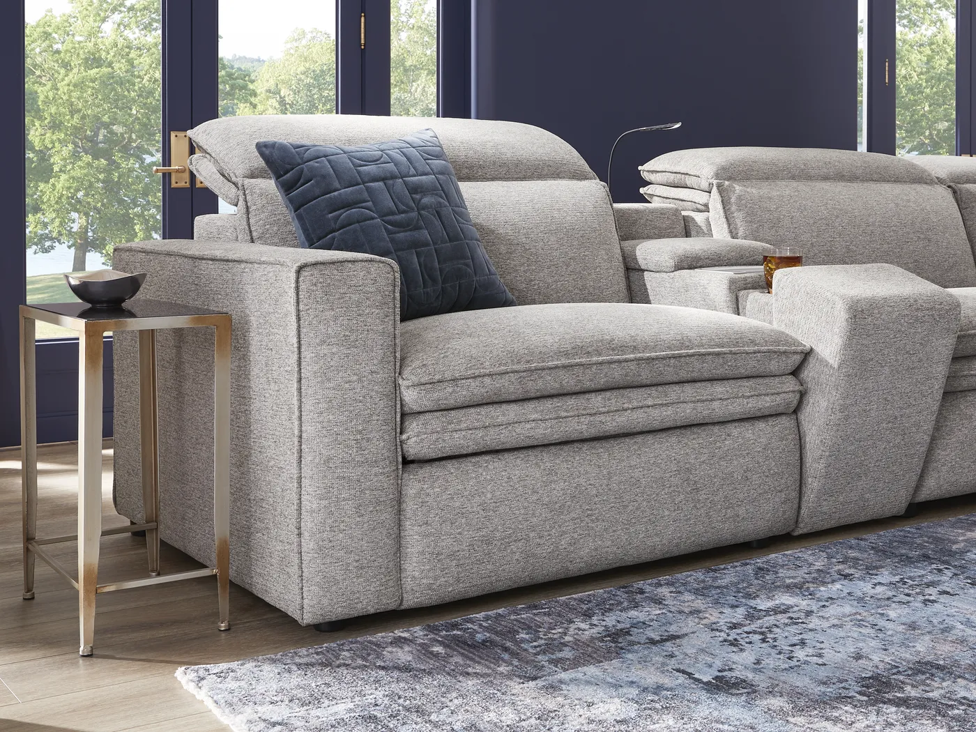 Salvator Street Gray 6 Pc Dual Power Reclining Sectional - Thumbnail - Image 4