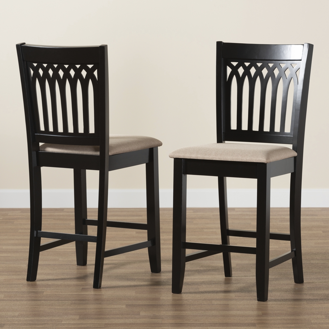 Salzedo Brown Counter Stool, Set of 2 - Thumbnail - Image 3