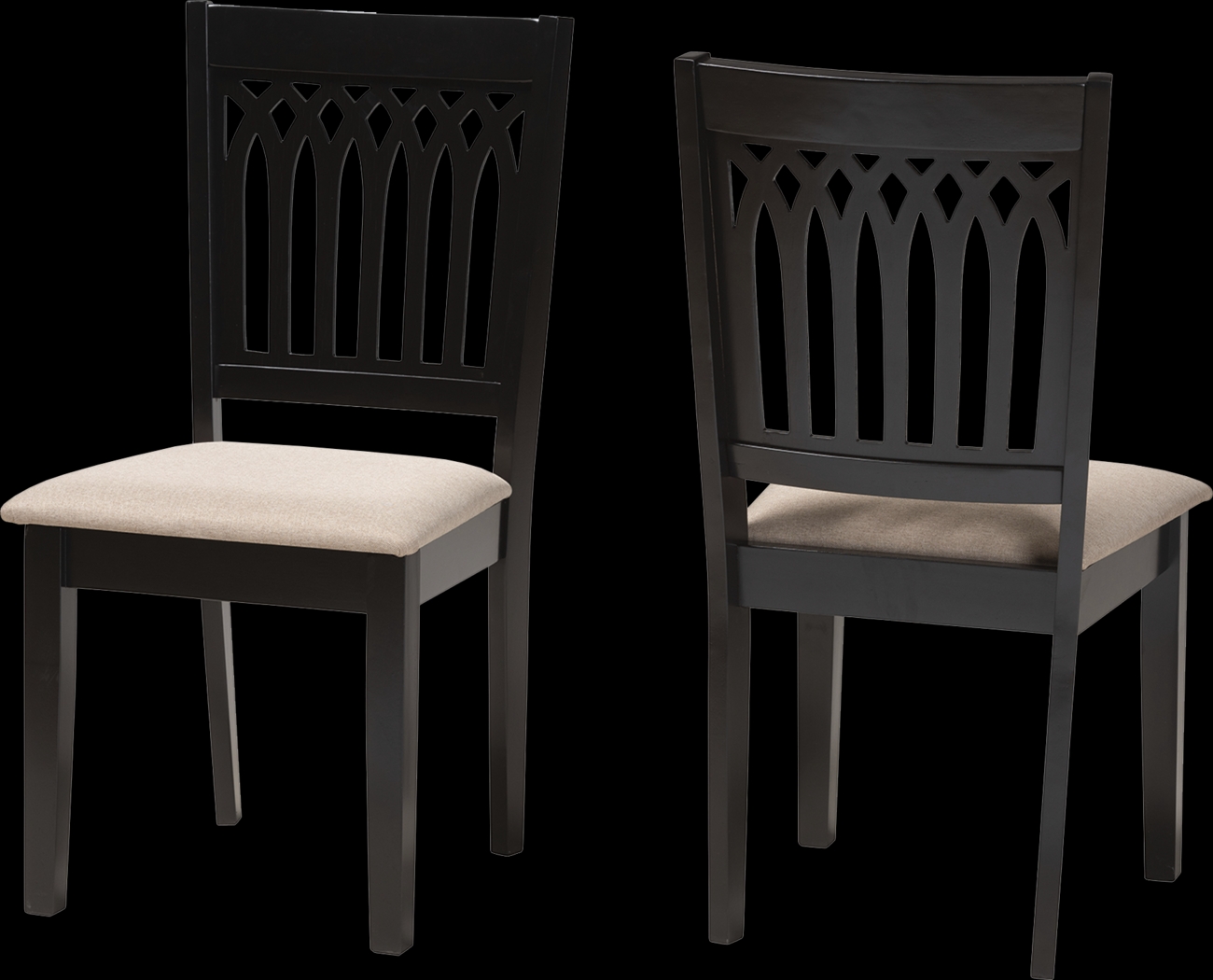 Salzedo Brown Dining Chair, Set of 2 - Thumbnail - Image 1