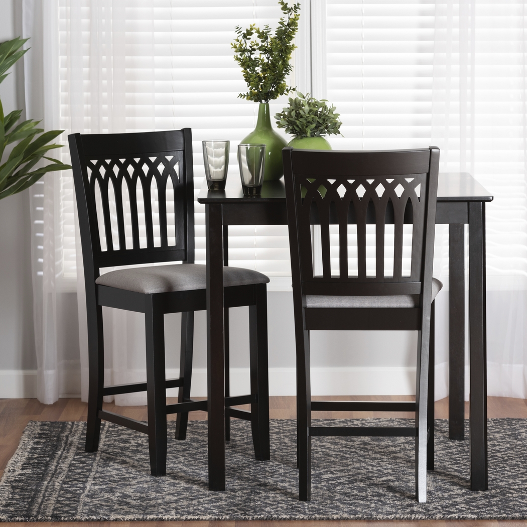 Salzedo Dark Brown Counter Stool, Set of 2 - Thumbnail - Image 2