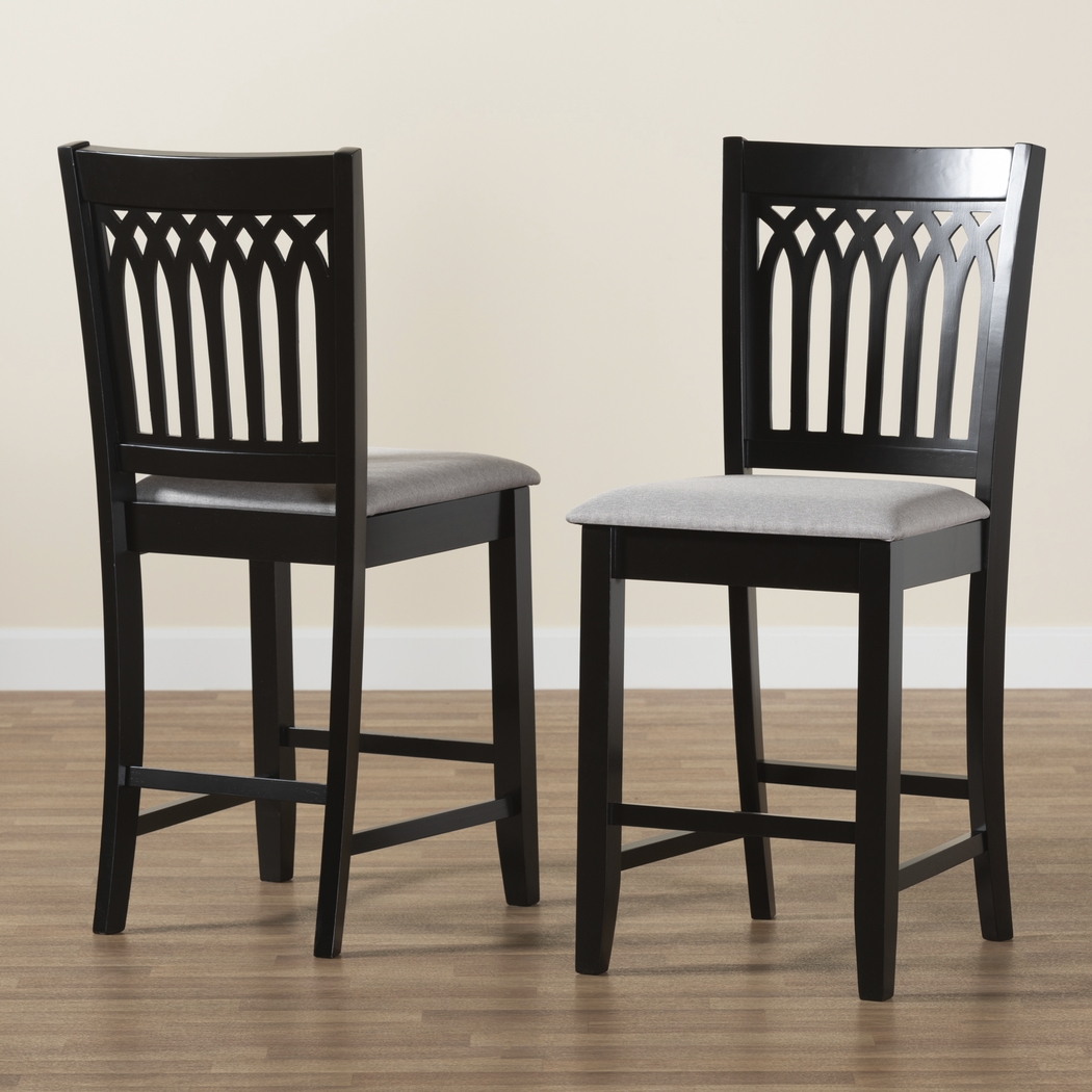 Salzedo Dark Brown Counter Stool, Set of 2 - Thumbnail - Image 3