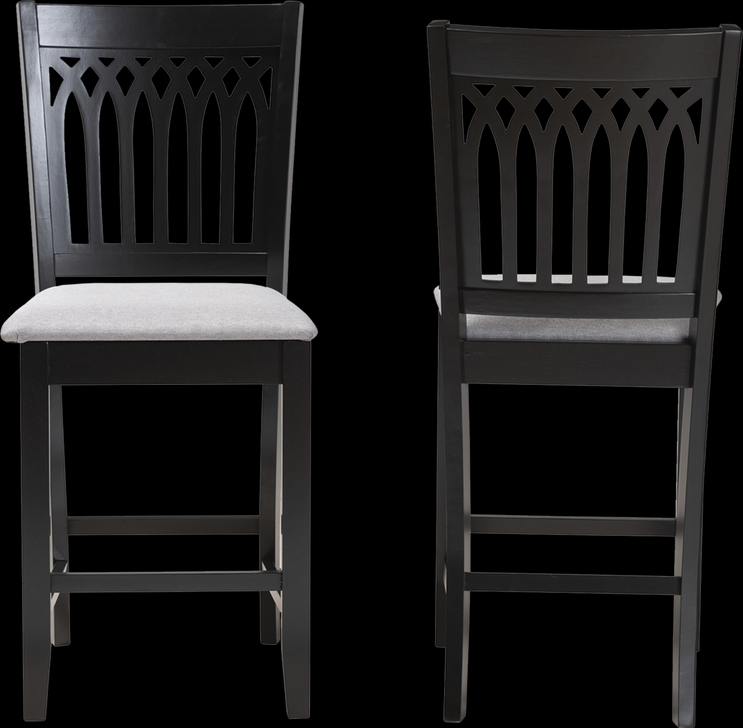 Salzedo Dark Brown Counter Stool, Set of 2 - Thumbnail - Image 4