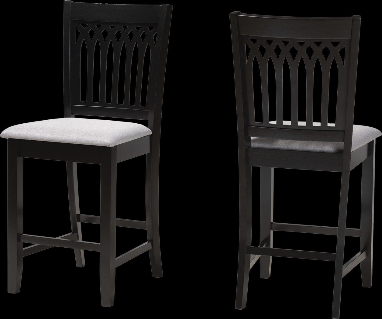 Salzedo Dark Brown Counter Stool, Set of 2 - Thumbnail - Image 1