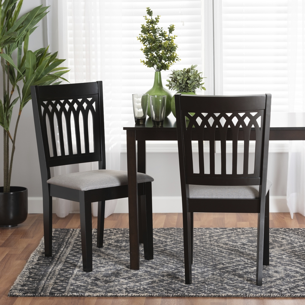 Salzedo Dark Brown Dining Chair, Set of 2 - Thumbnail - Image 2