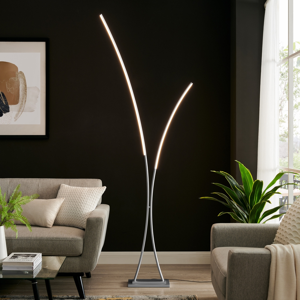 Salzedo Isle Silver Floor Lamp - Thumbnail - Image 2