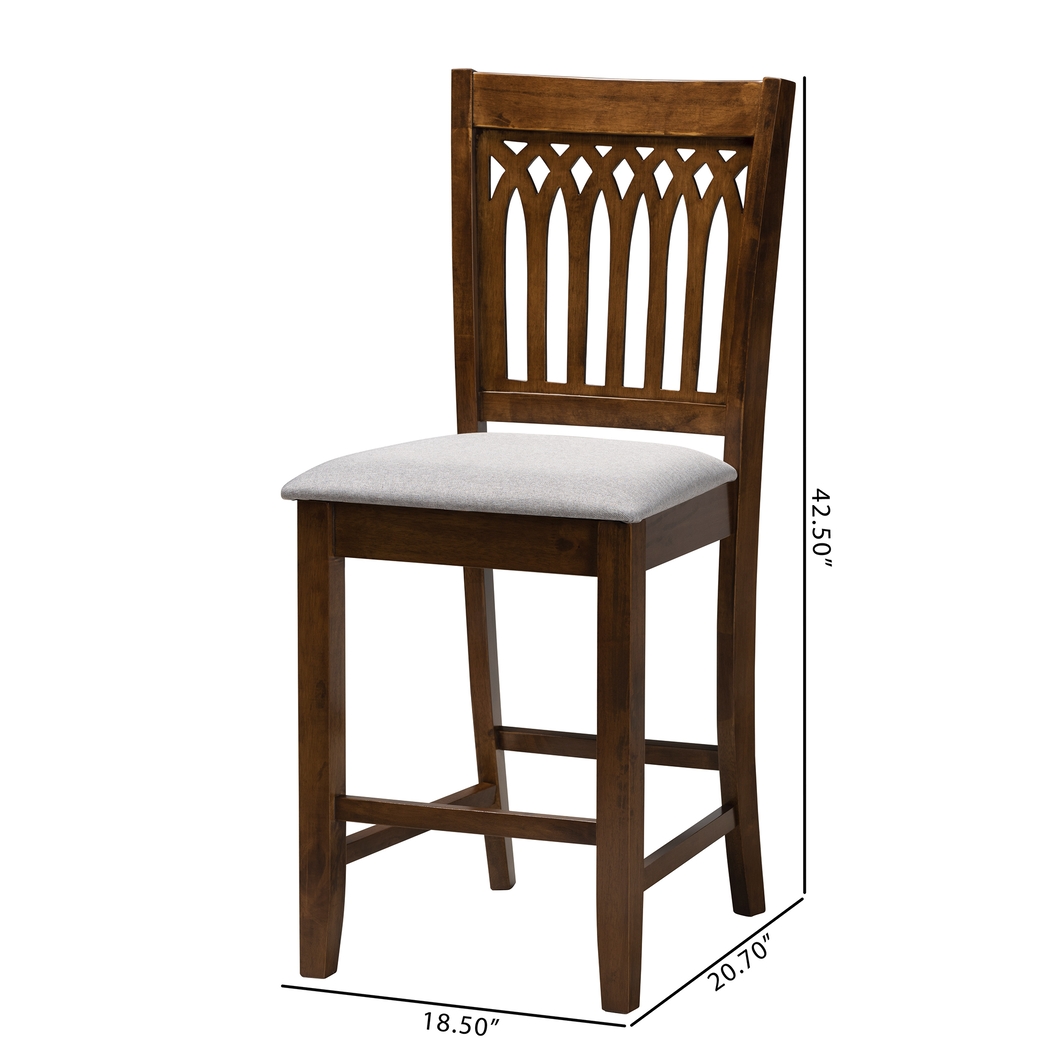 Salzedo Walnut Brown Counter Stool, Set of 2 - Thumbnail - Image 9