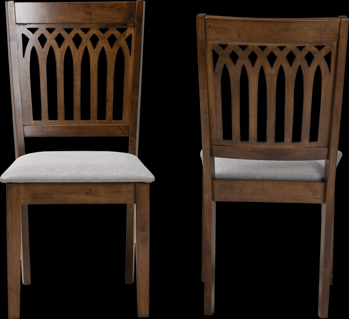 Salzedo Walnut Brown Dining Chair, Set of 2 - Thumbnail - Image 4