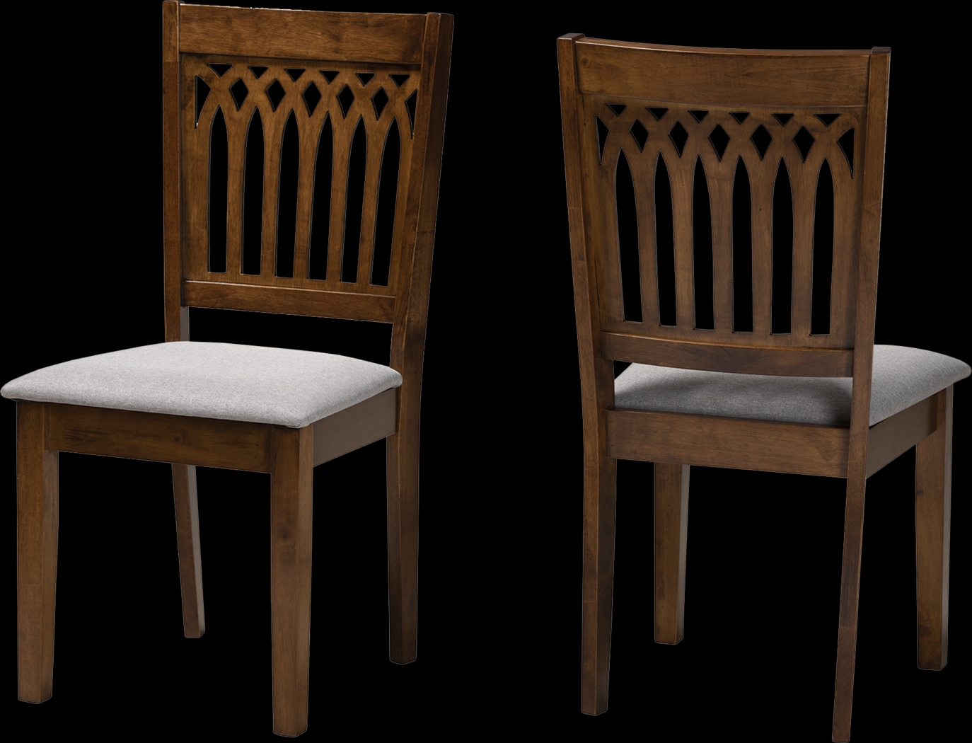 Salzedo Walnut Brown Dining Chair, Set of 2 - Thumbnail - Image 1