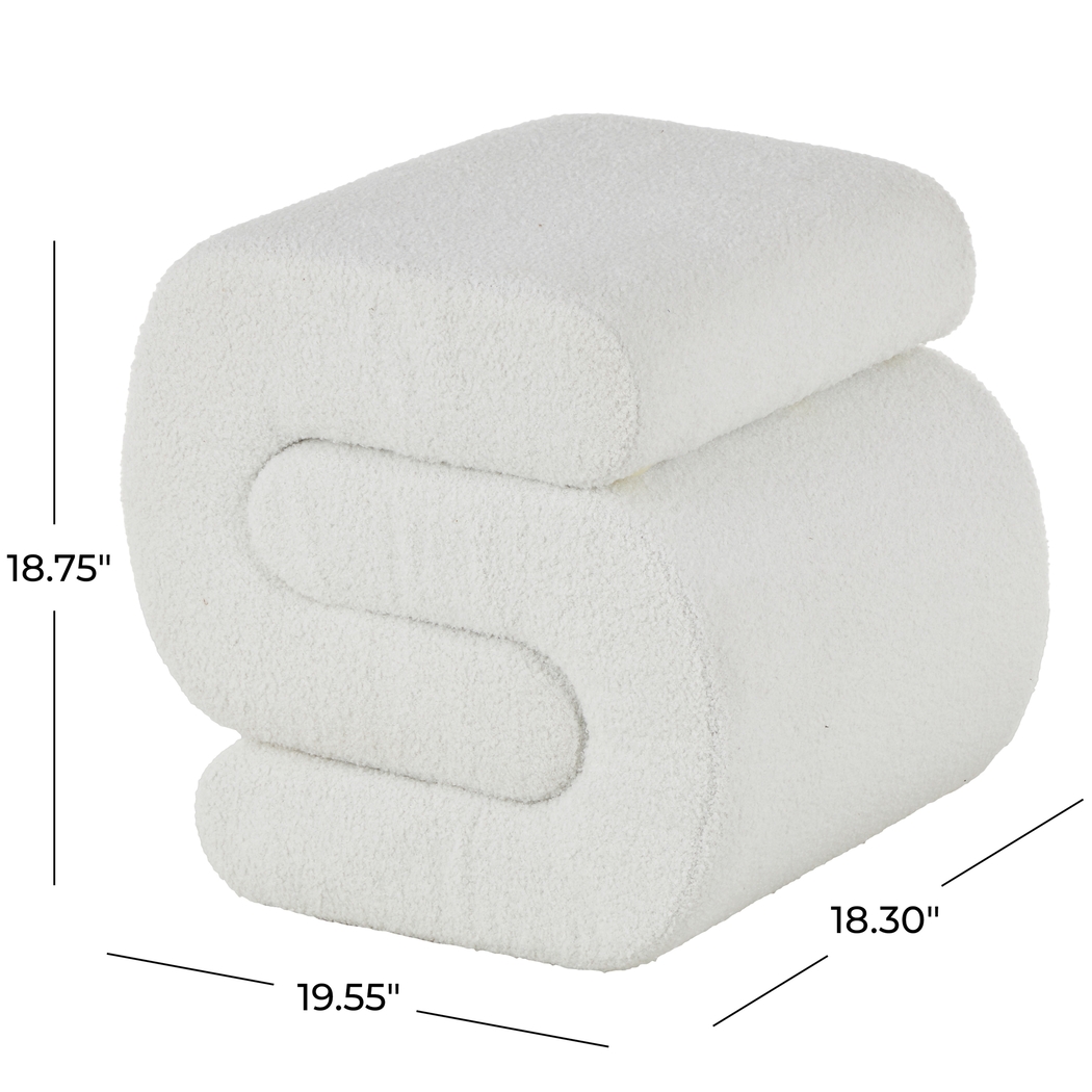 Samace White Ottoman - Thumbnail - Image 7