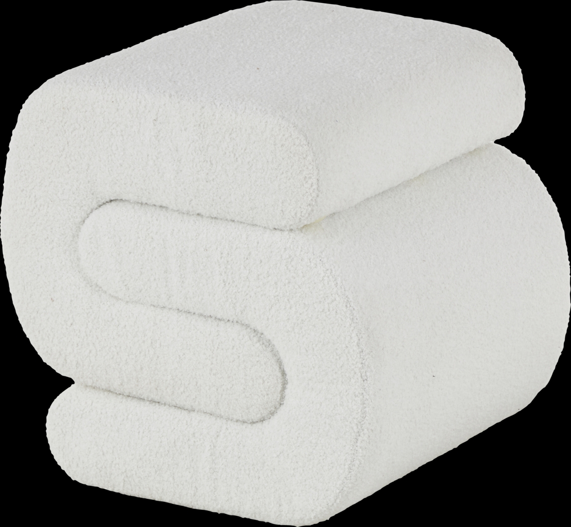 Samace White Ottoman - Thumbnail - Image 1