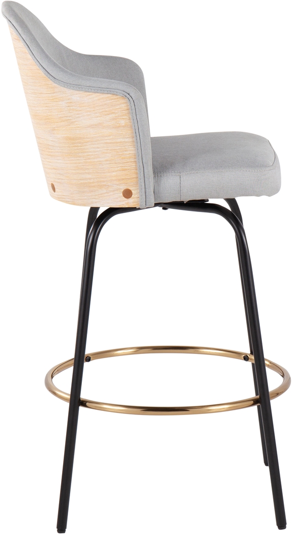 Samdin Gray Counter Height Stool, Set of 2 - Thumbnail - Image 3