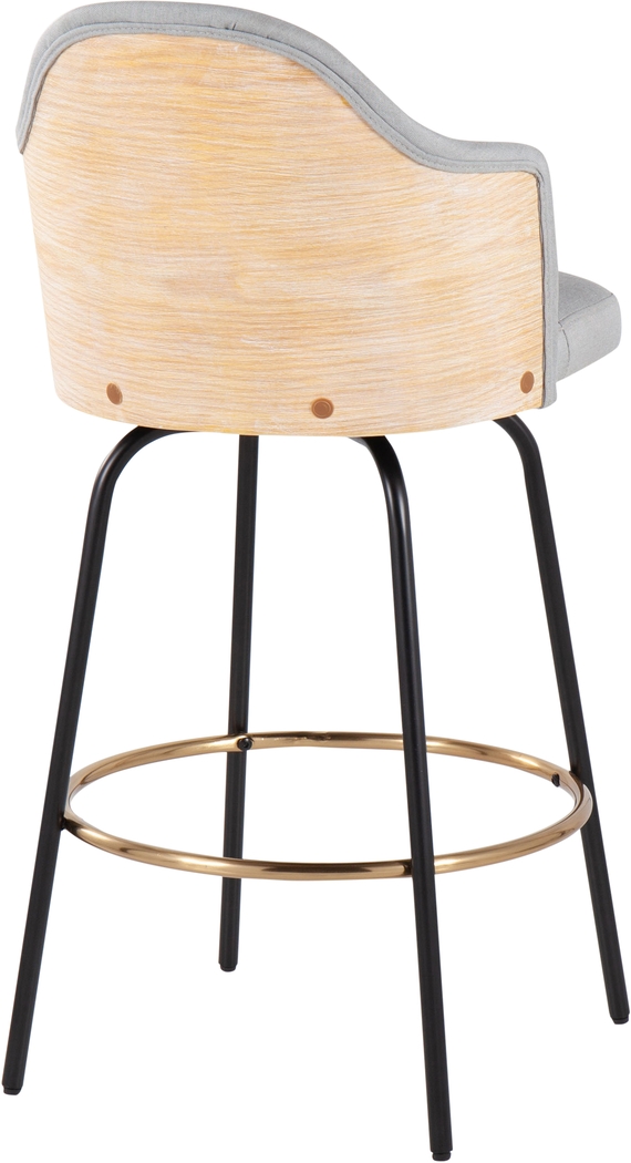 Samdin Gray Counter Height Stool, Set of 2 - Thumbnail - Image 4