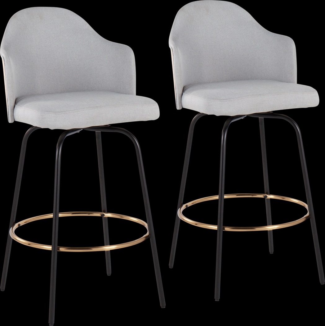 Samdin Gray Counter Height Stool, Set of 2 - Thumbnail - Image 1