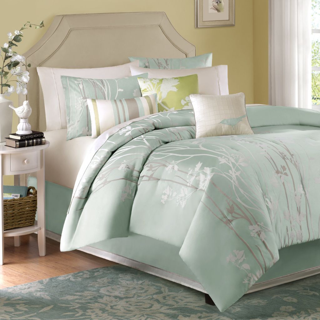 Samer Green 7 Pc California King Comforter Set - Thumbnail - Image 1