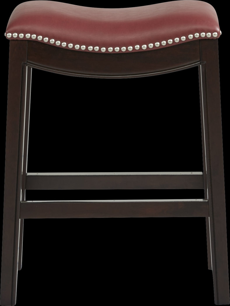 Samford Red Counter Height Stool - Thumbnail - Image 2