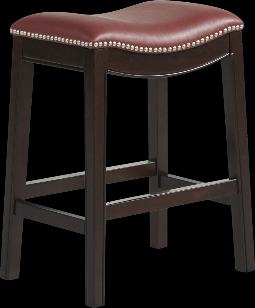 Samford Red Counter Height Stool - Thumbnail - Image 1