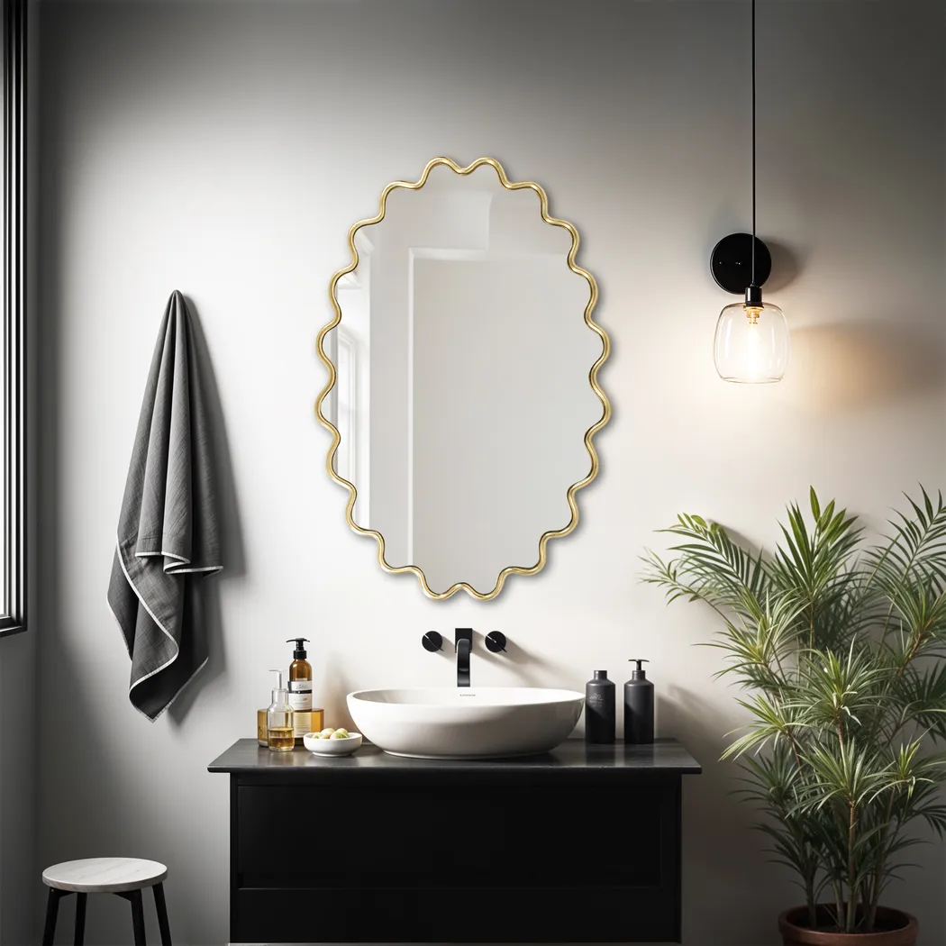 Samiaa Gold Wall Mirror - Thumbnail - Image 2
