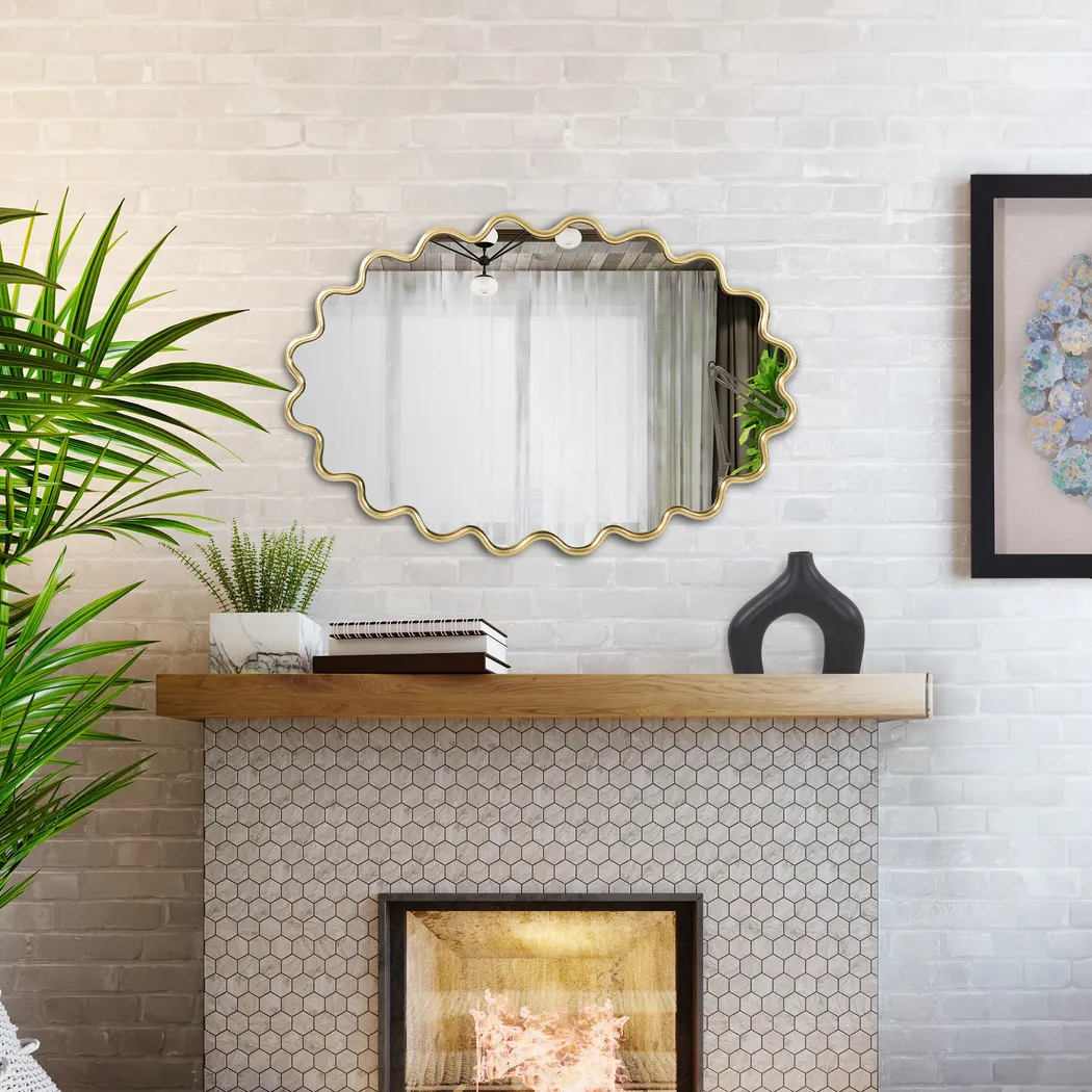 Samiaa Gold Wall Mirror - Thumbnail - Image 3