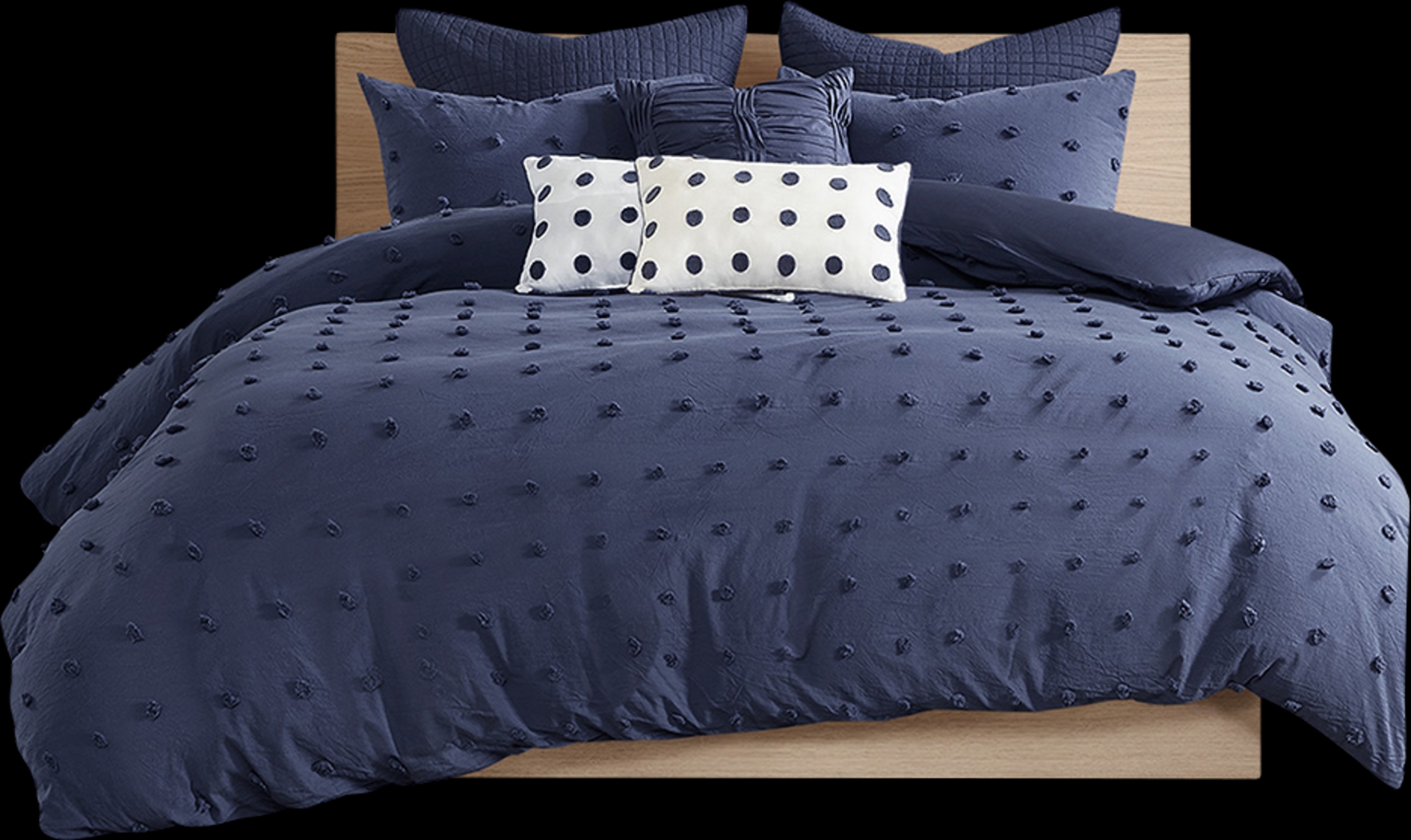 Samorar 7 Pc Blue King/California King Comforter Set - Thumbnail - Image 2