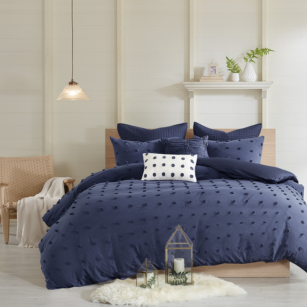 Samorar 7 Pc Blue King/California King Comforter Set - Thumbnail - Image 15