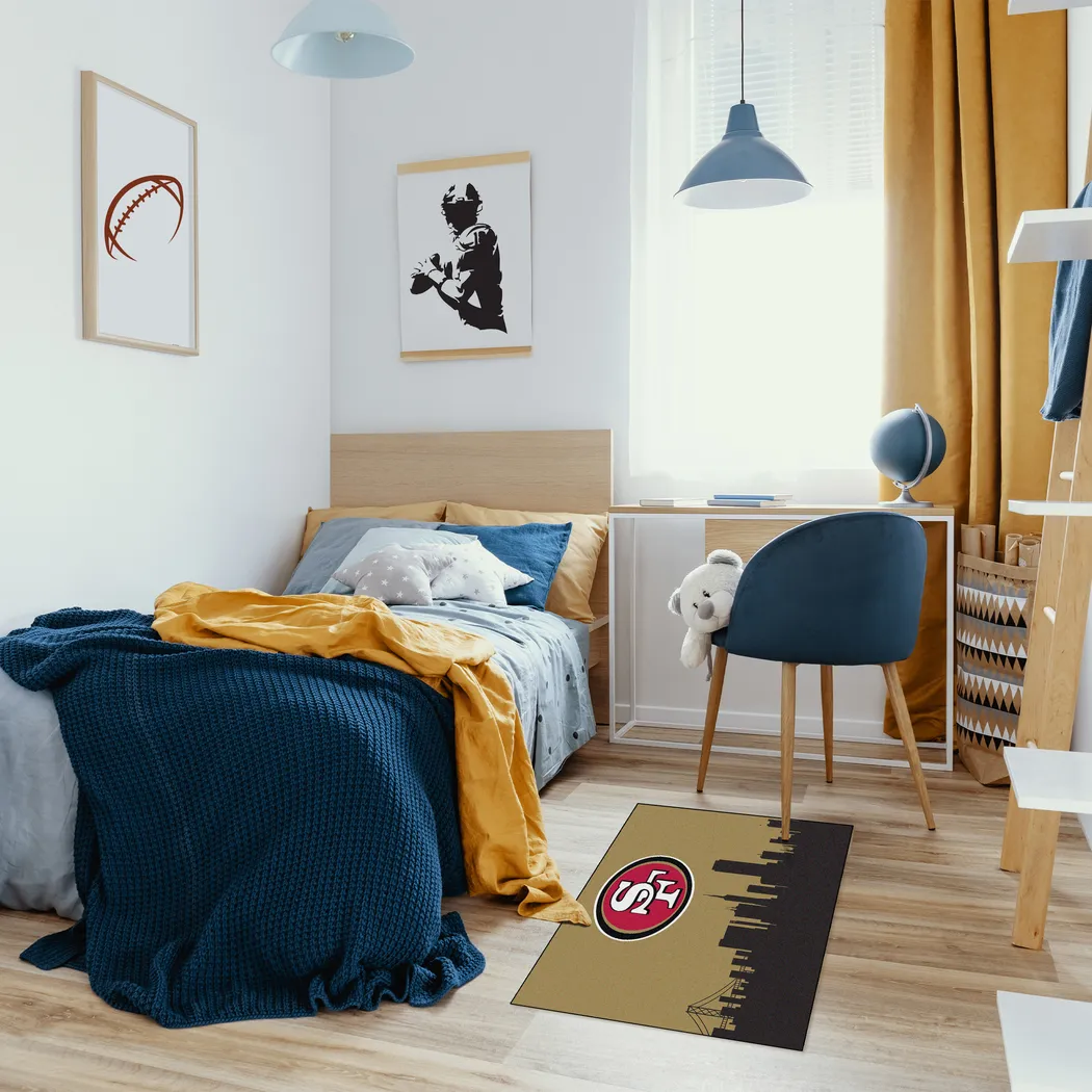 San Francisco 49ers 2' x 3' Machine Washable Rug - Thumbnail - Image 2