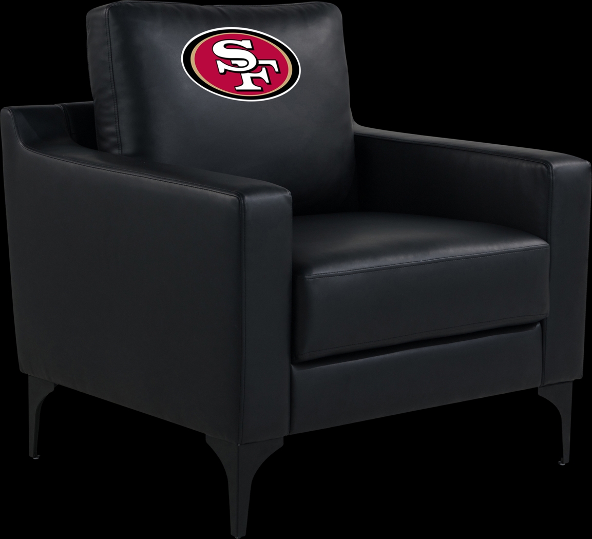 San Francisco 49ers Black Accent Chair - Thumbnail - Image 1