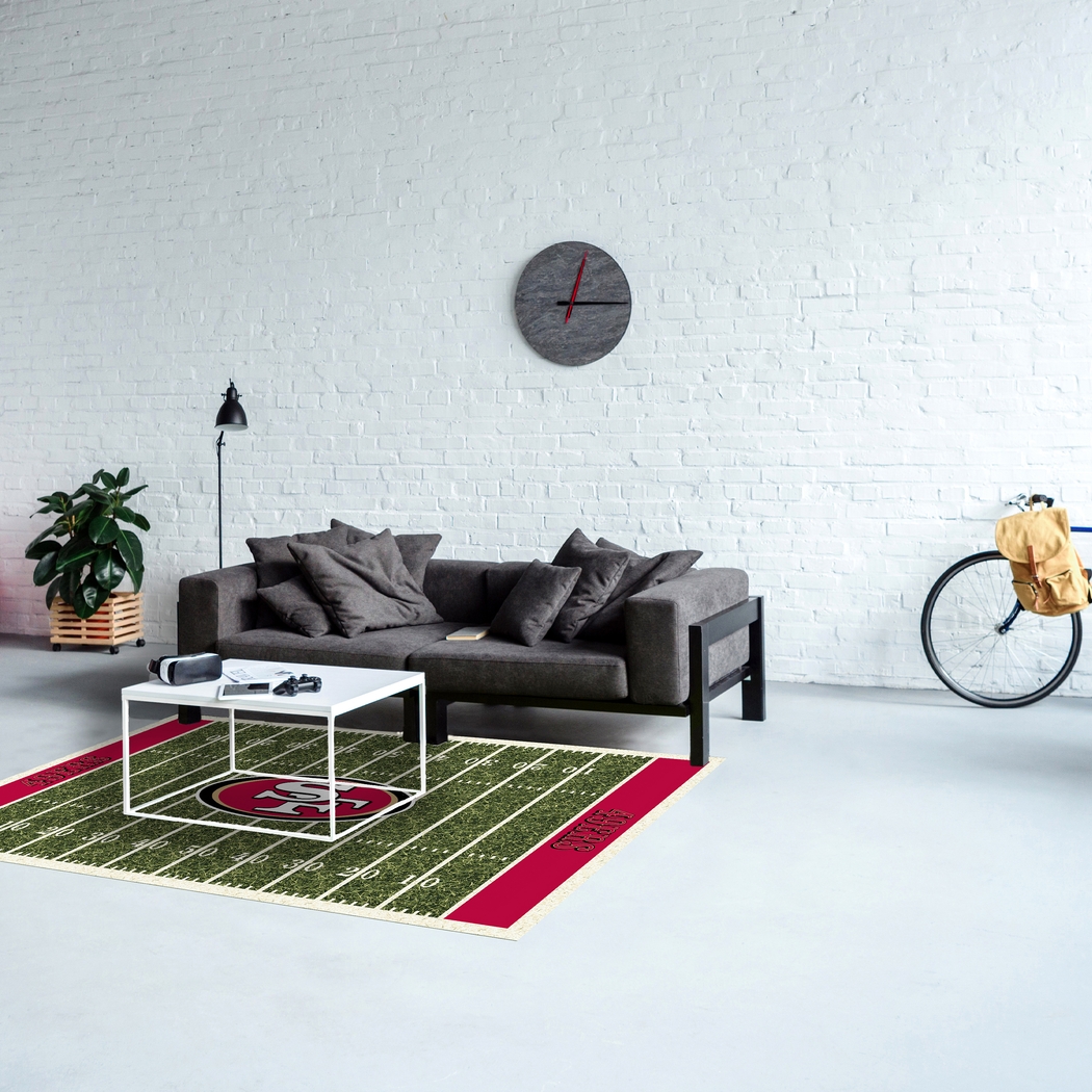 San Francisco 49ers Green 4' x 6' Rug - Thumbnail - Image 3