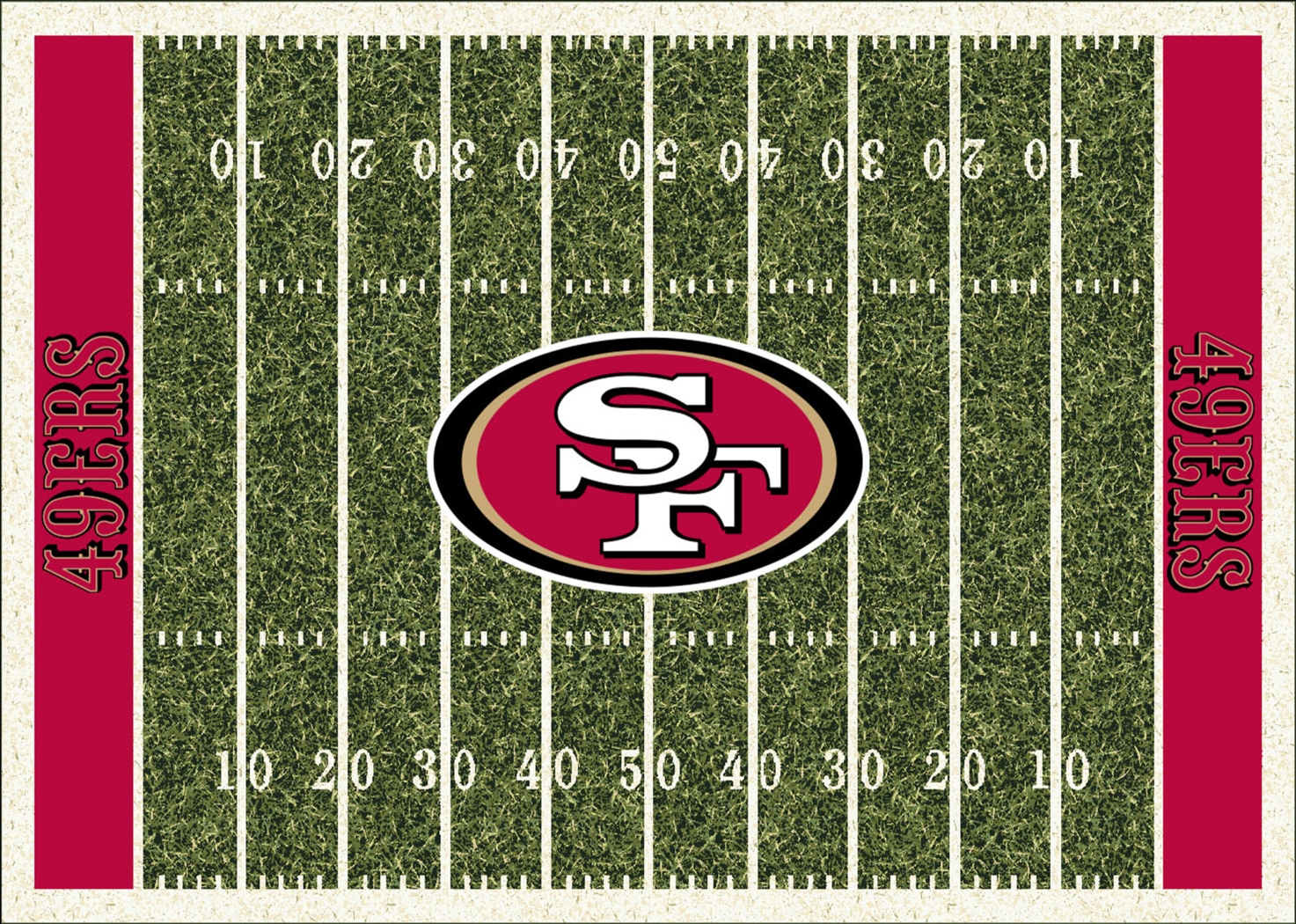 San Francisco 49ers Green 4' x 6' Rug - Thumbnail - Image 1