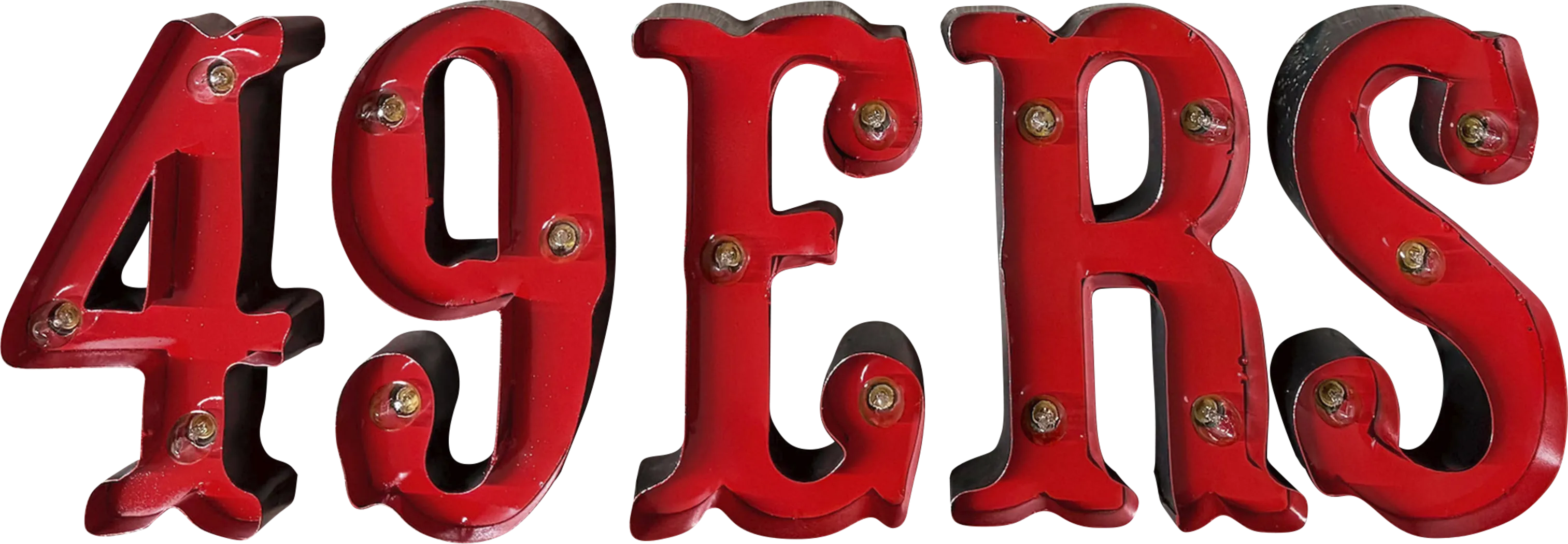 San Francisco 49ers Red Metal Wall Decor - Thumbnail - Image 1
