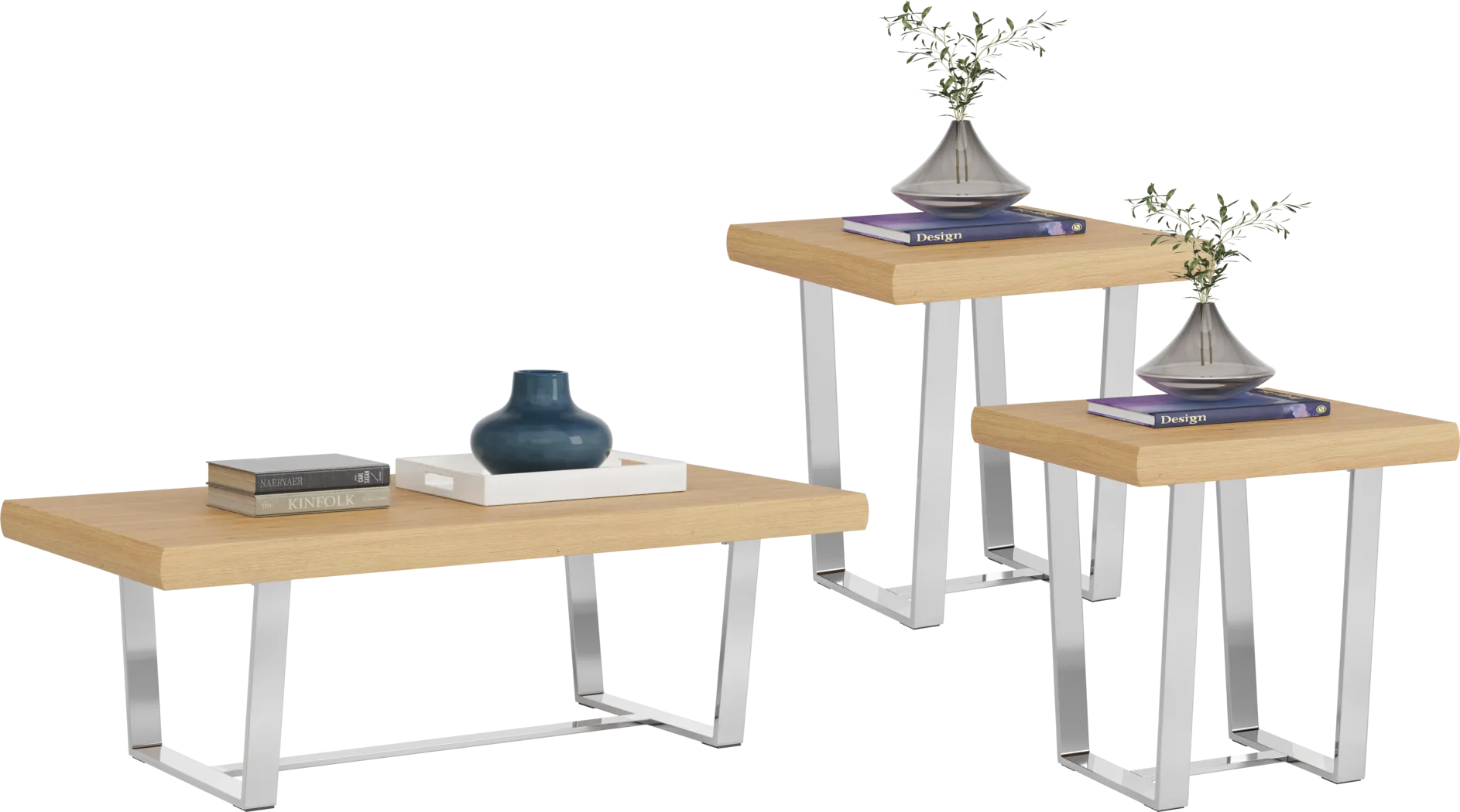 San Francisco Natural 3 Pc Table Set - Thumbnail - Image 2