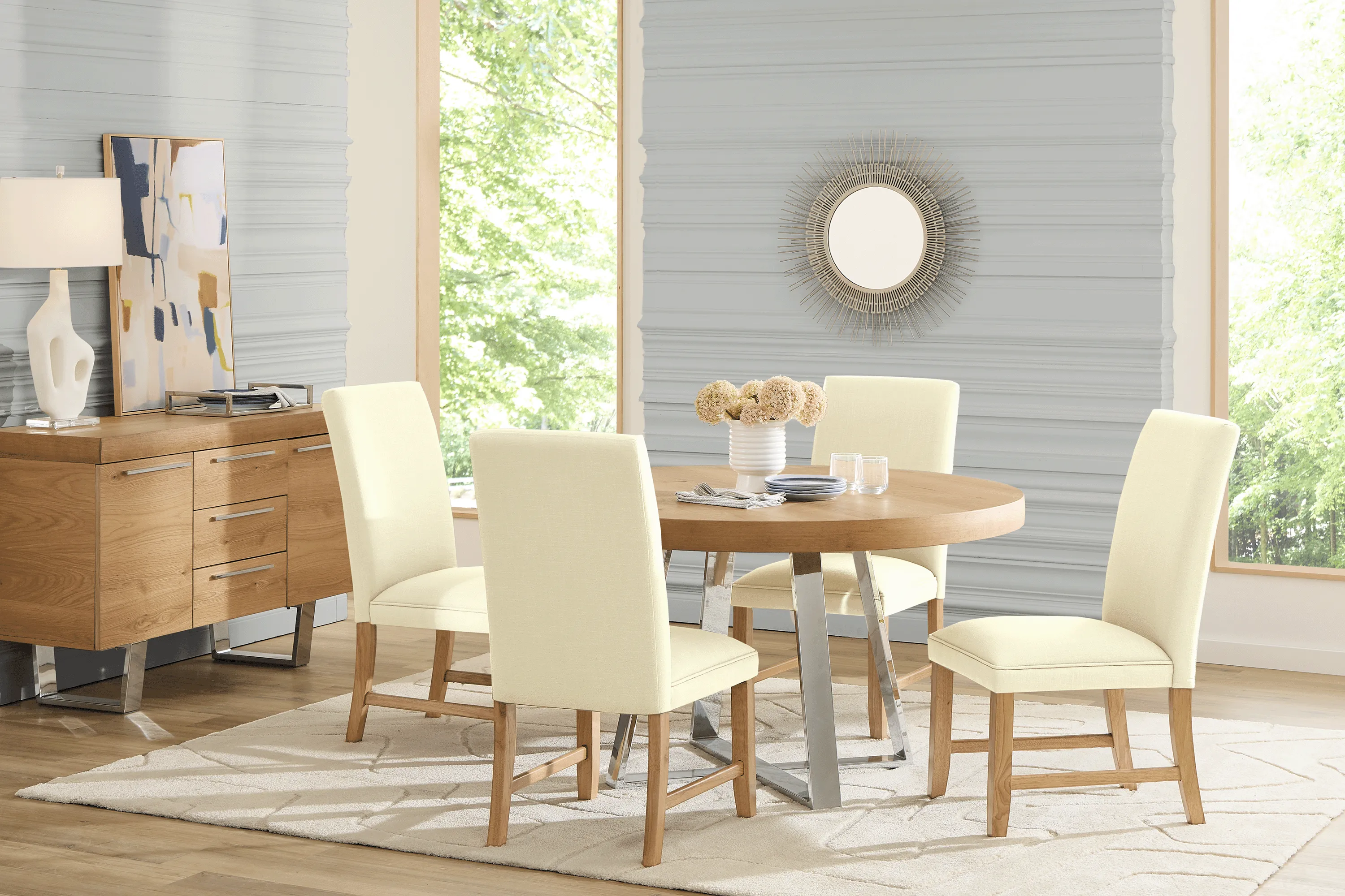 San Francisco Natural Round Dining Table - Thumbnail - Image 2