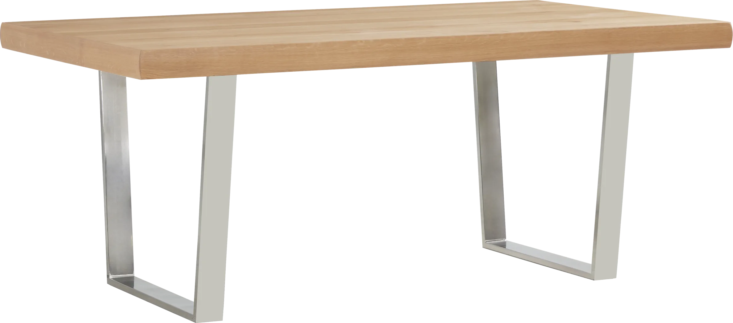 San Francisco Natural 5 Pc Dining Room with White Upholstered Chairs - Thumbnail - Image 2