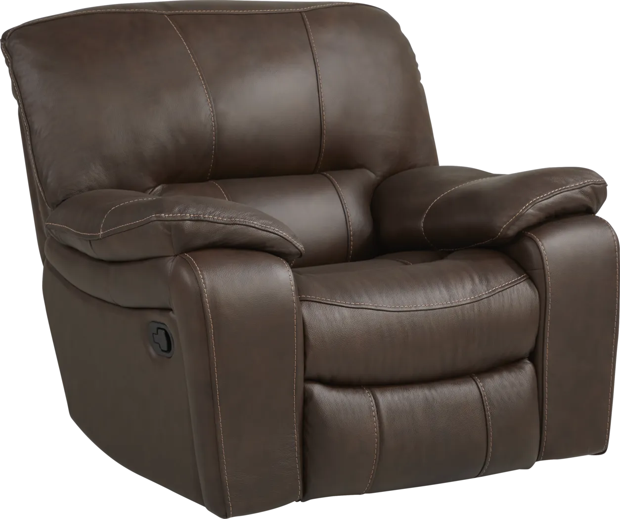 San Gabriel Brown Leather 3 Pc Living Room with Reclining Sofa - Thumbnail - Image 8