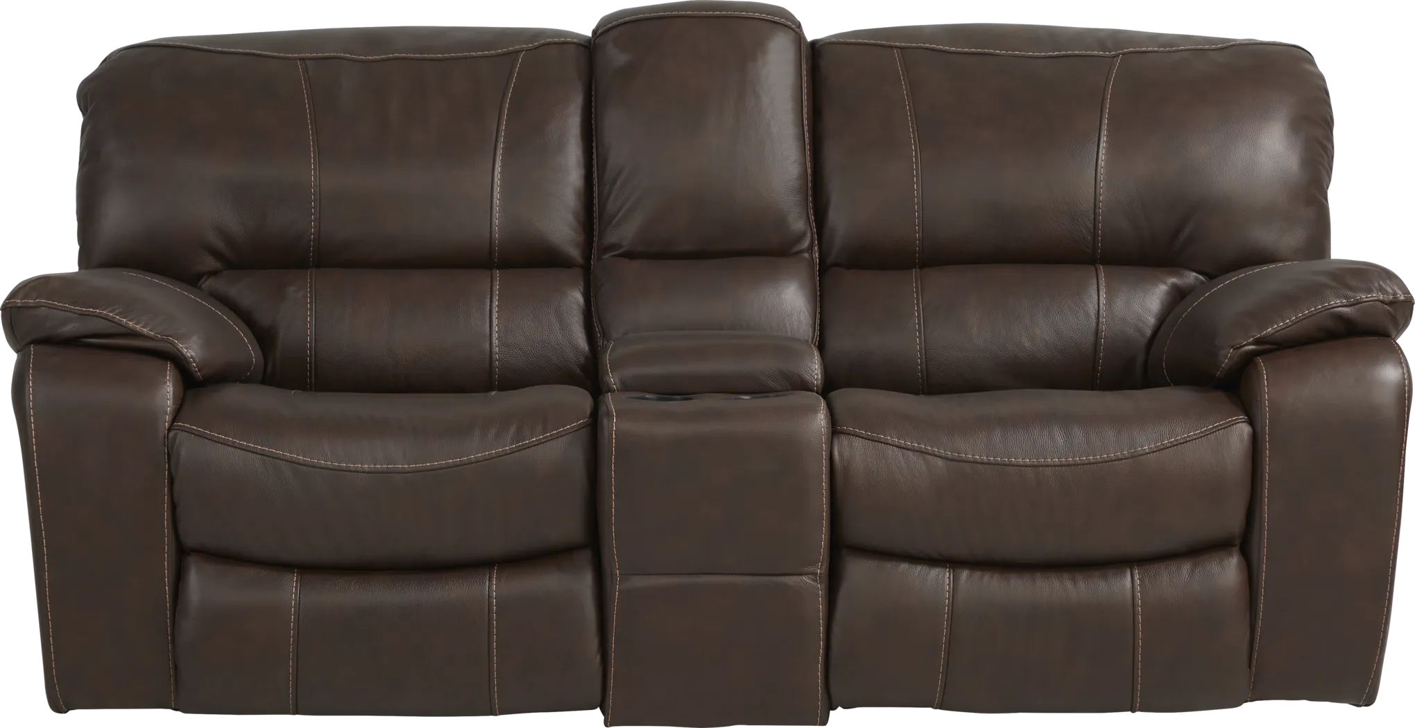 San Gabriel Brown Leather 8 Pc Reclining Living Room - Thumbnail - Image 7