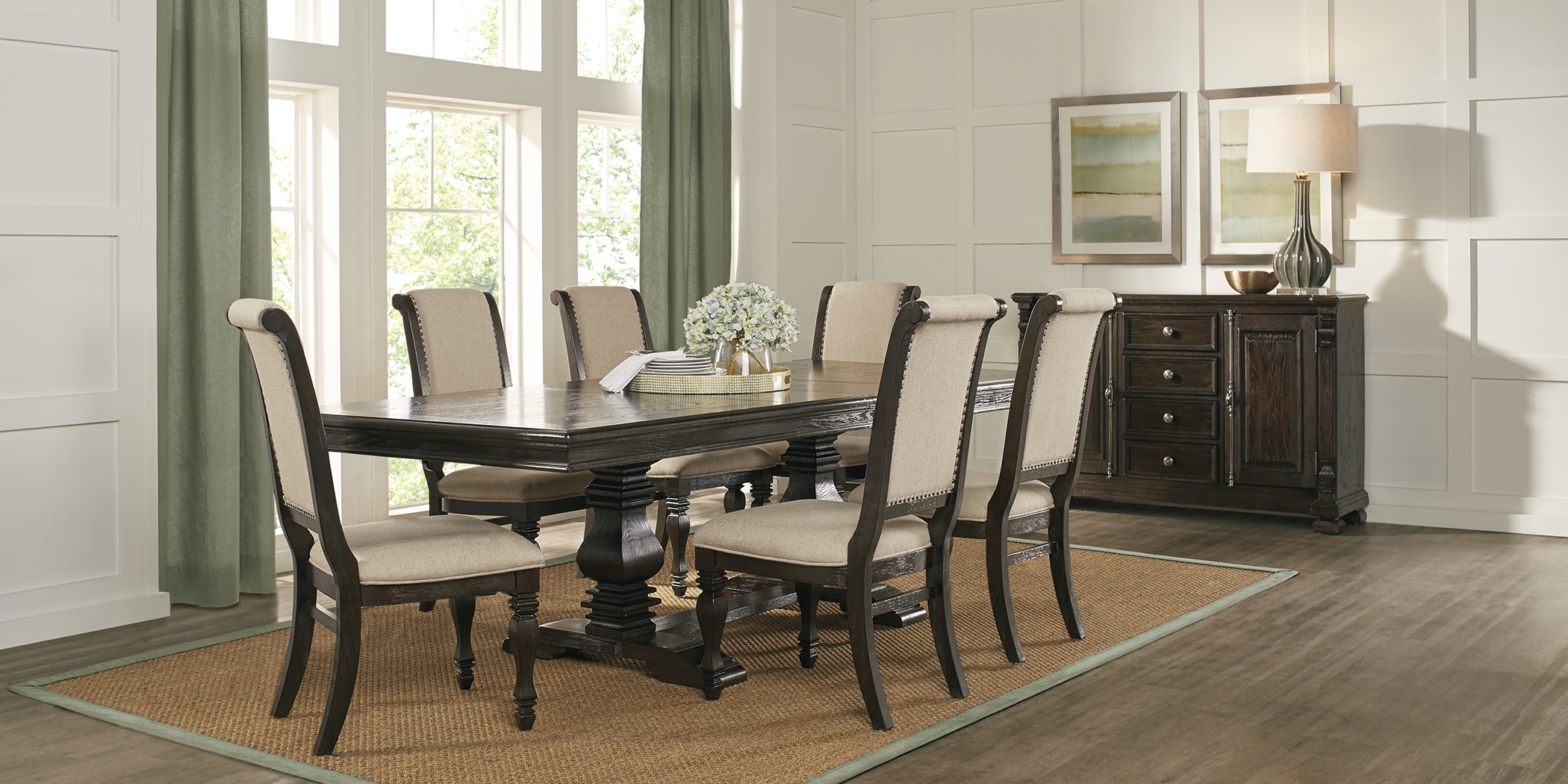 San Luis Oak 5 Pc Rectangle Dining Room - Thumbnail - Image 2