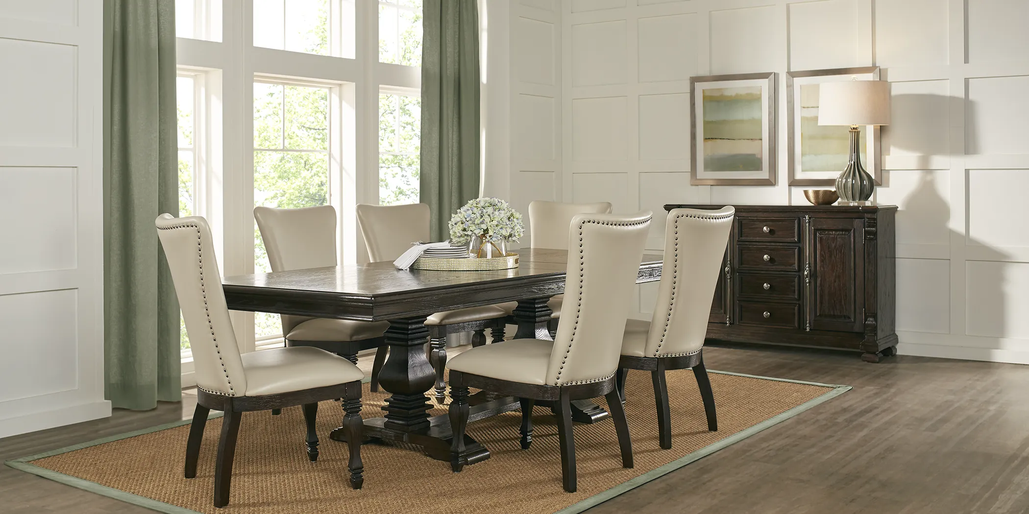 San Luis Oak 7 Pc Rectangle Dining Room - Thumbnail - Image 2