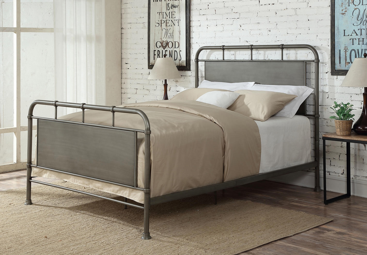 Sana Smoke Queen Panel Bed - Thumbnail - Image 9